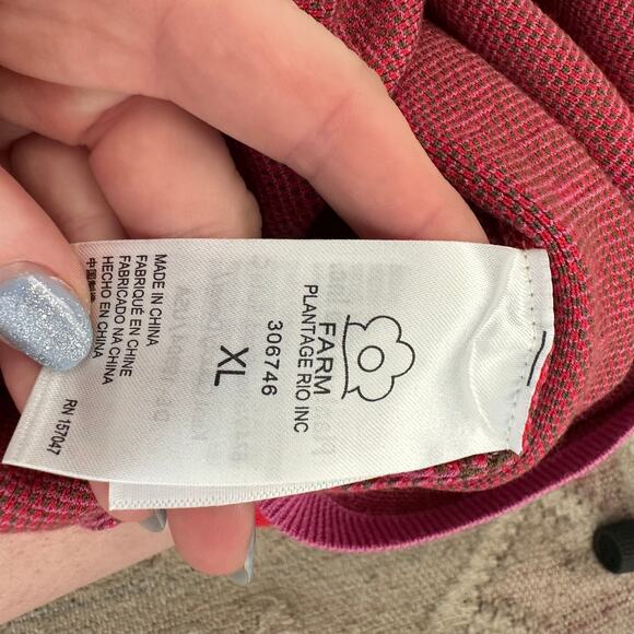 NWT FARM Rio Copacabana Knit Maxi Dress Halter Pink Cutout Waist Size XL - Picture 6 of 13